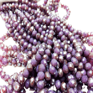 facet AB Crystal roundelle Violet