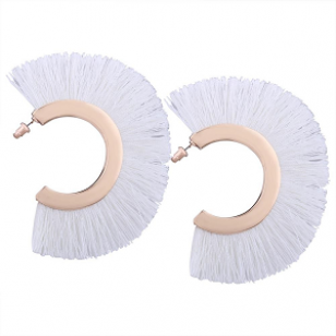 Oorbellen-Creolen-Waaier-Offwhite