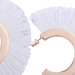 Oorbellen-Creolen-Waaier-Offwhite