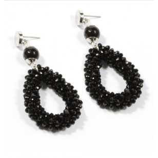 Oorbellen Crystal Black
