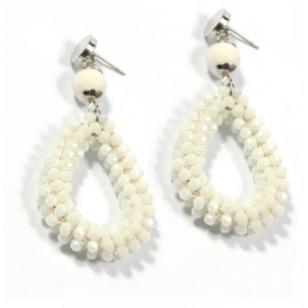 Oorbellen Crystal Edelsteen Snow