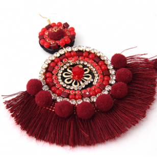 Oorbellen-Ibiza-Rood
