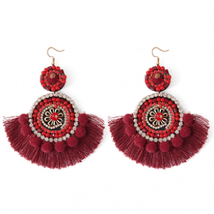 Oorbellen-Ibiza-Rood
