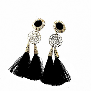 Oorbellen-Kwasten-Goud-clips