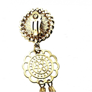 Oorbellen-Kwasten-Goud-clips