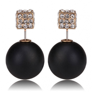 Oorbellen Dots Matt Black