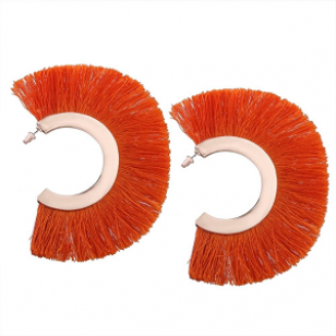 Oorbellen-Creolen-Waaier-Oranje