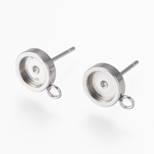 Oorbellen-RVS-setting-6mm