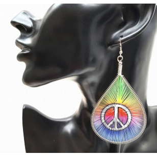Peace oorbellen