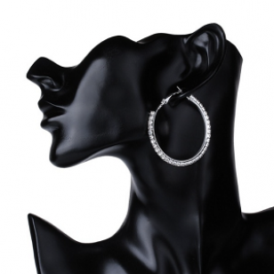 Oorbellen Creolen Strass 4cm