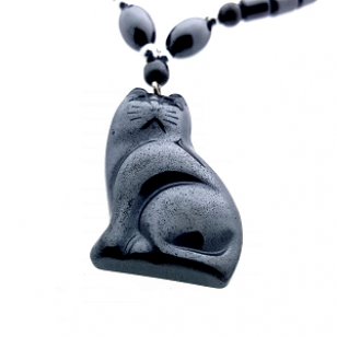 Ketting Poes-Kat Hematiet