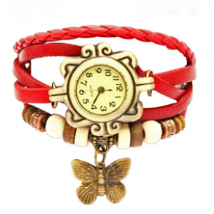 Horloge rood - BoHo style