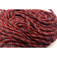 Paracord  2mm Rood Blauw wit