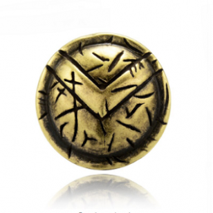 Kraal Schild Brons 18mm