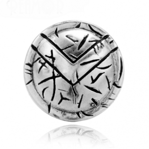 Kraal Schild zilver 18mm