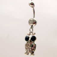 Piercing uil zilverkleurig
