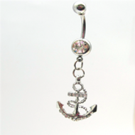 Piercing anker zilver