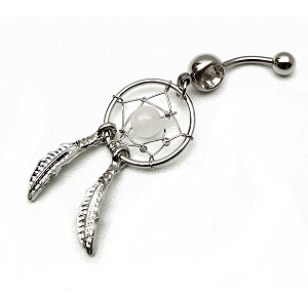 Navel piercing Dromen vanger  wit