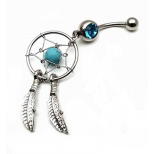 Navel piercing - Dromen vanger  Turqouise /Ibiza