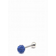 Helix - Piercing - 5mm  Blauw - met kristallen