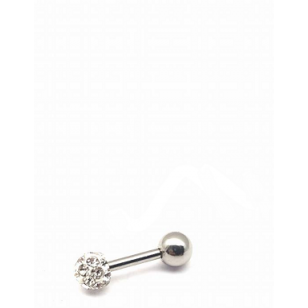Helix - piercing - Clear 4mm met kristal 