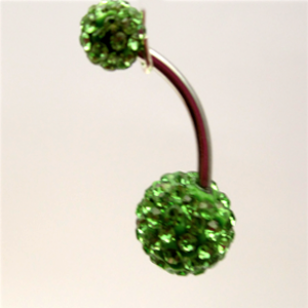 Piercing shamballa lichtgroen
