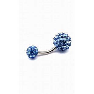 Navel piercing  Crystal  Blauw 