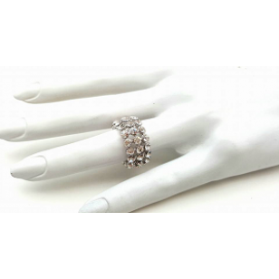 Ring 3 lagen- bezet met Swarovski