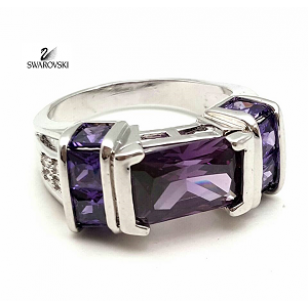 Ring modern bezet met Swarovski elements