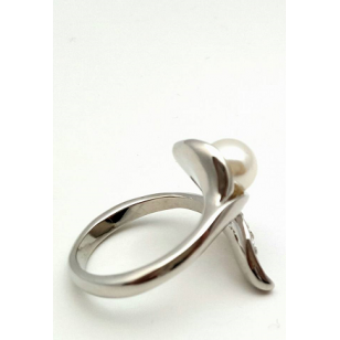 Ring Parel / Leaf bezet met Swarovski kristal