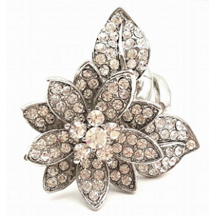  Ring -Bloem bezet met Swarovski #45