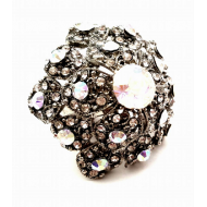 Ring Bloem bezet met Swarovski -#2
