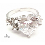 Ring bezet Swarovski kristal - Zirkonia Hart