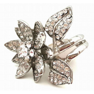  Ring -Bloem bezet met Swarovski #45