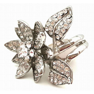  Ring -Bloem bezet met Swarovski #45