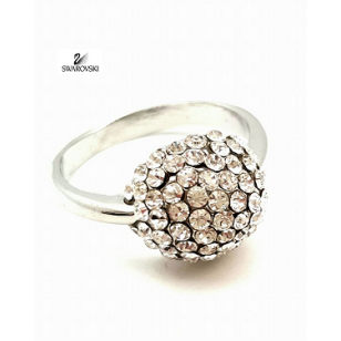 Ring Bol bezet Swarovski