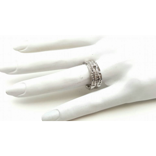 Ring gevlochten bezet met Swarovski