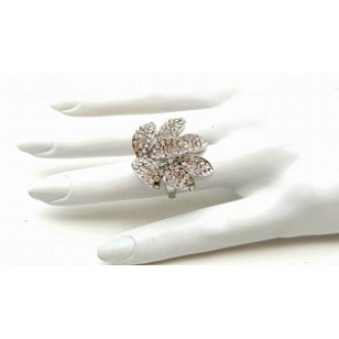 Ring Leaf bezet met Swarovski 