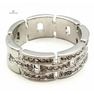 Ring gevlochten bezet met Swarovski