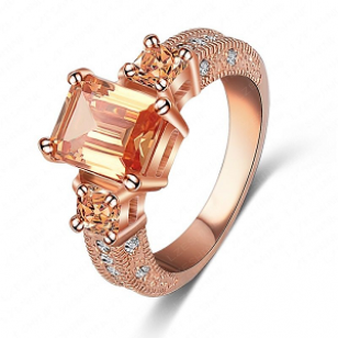 Rose Gold Ring bezet met Swarovski kristallen #3