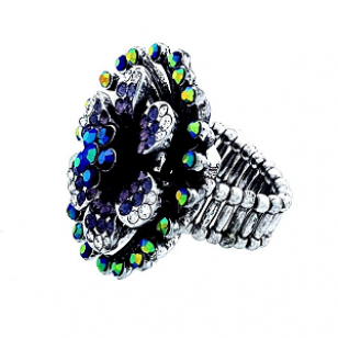 Stretch Ring Bloem Kristal