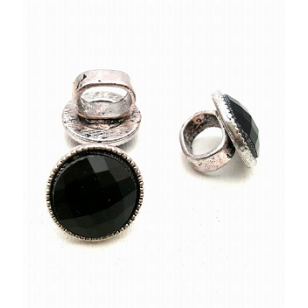 Schuifkraal met zwart steen rond