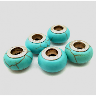 Kraal groot gat - Turqouise 