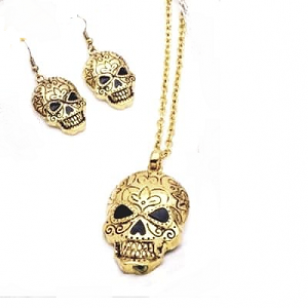 Ketting Skull Set Oorbellen 