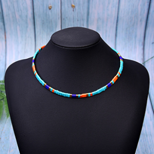 Ketting/Choker Miyuki Turkoois