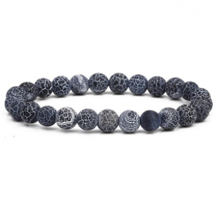 Armband Crackle Agate Zwart