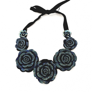 Ketting Resin Rozen Blauw