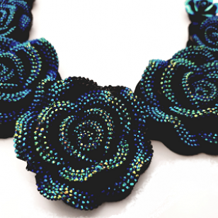 Ketting Resin Rozen Blauw