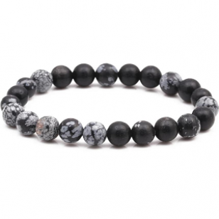 Armband Snowflake Obsidian