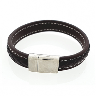 Armband Kunstleer Gevlochten